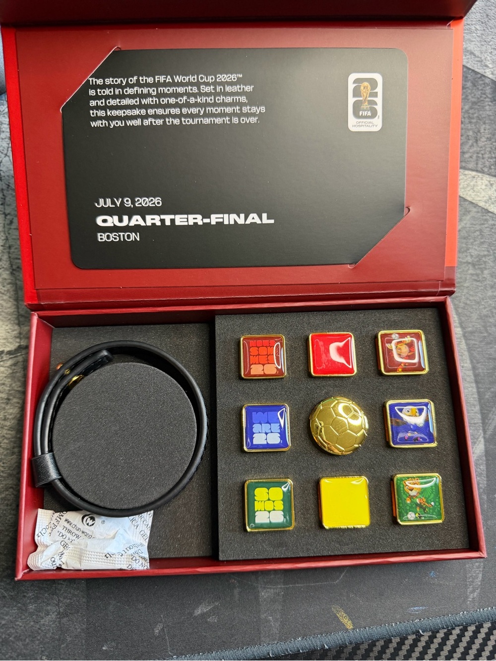 FIFA World Cup 2026 Quarter-Final Leather charm bracelet (hospitality)